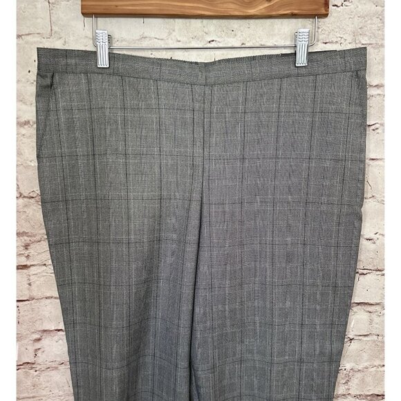 Alfred Dunner Womens Sz 16 PROPORTIONED SHORT Grey Madison Ave Classic Fit Pant - Picture 2 of 4